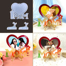 Photo Frame Molds - Heart Shape MOM Photo Display Tool Molds with Holder Newly