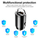 30W Mini USB Mobile Phone Car Charger 5A Dual Ports Fast Charging Phone Adapter