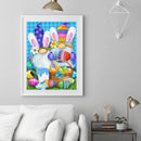 Easter Gnome Oil Paint By Numbers Canvas DIY Hand Painted Home Decoration Gift