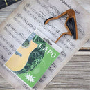 Electric Metal Guitar Capo Wood Grain Clamp Quick Change Tone Changing Clip