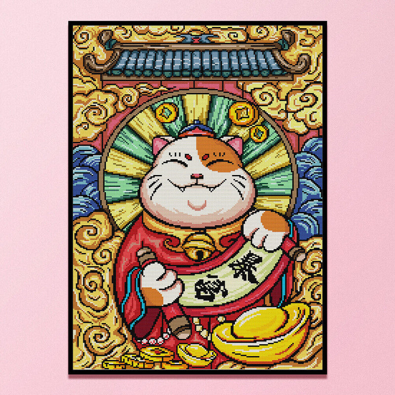 Full Embroidery Get Rich Cross Stitch Kits 14CT Stamped DIY Canvas Craft Gifts