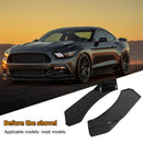 Universal Car Front Bumper Lip Splitter Chin Spoiler Glossy Black Left+Right
