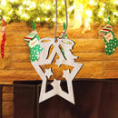 3pcs DIY Christmas Wooden Pendants Nordic Style Window Decor (JM01593) Newly