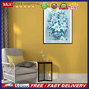 5D DIY Diamond Painting Blue Lily Kits Full Round Drill Wall Rhinestone Decor