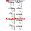 10pcs Adhesive Hat Hooks for Wall - Transparent Baseball Caps Hangers for D