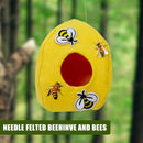 DIY Felt Beehive Kit Hanging Bee Hive Cute House for Bee Outdoor (2 Pack)
