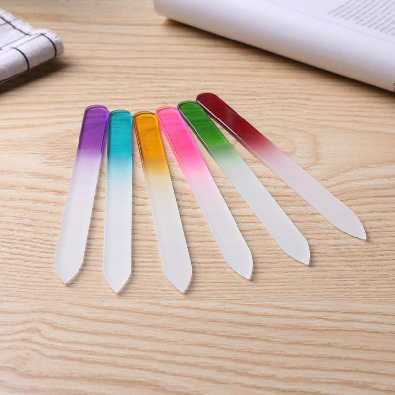 6pcs Pro Crystal Glass Nail Art File Polishing Sanding Buffer Manicure Tool