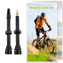 Bike Tubeless Presta Valve Set Bike CNC Machined Anodized Tool (60mm Black)