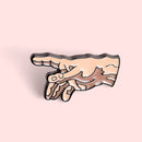 Cartoon Hand Enamel Lapel Badges Causal Brooches Pin for Women Men (XZ2625)