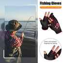 3-Finger Cut Unisex Arrow Fishing Glove Non-Slip Angling Gloves (Black Red)