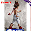 Diamond Painting 5D Full Round Drill Mosaic DIY Girl in Red Dress Wall Decor Kit
