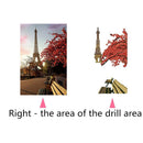 5D DIY Diamond Painting Paris Tower Path Cross Stitch Embroidery Rhinestone