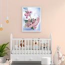 5D Diamond Painting Kit Flower Umbrella Partial Special Shape DIY Wall Art