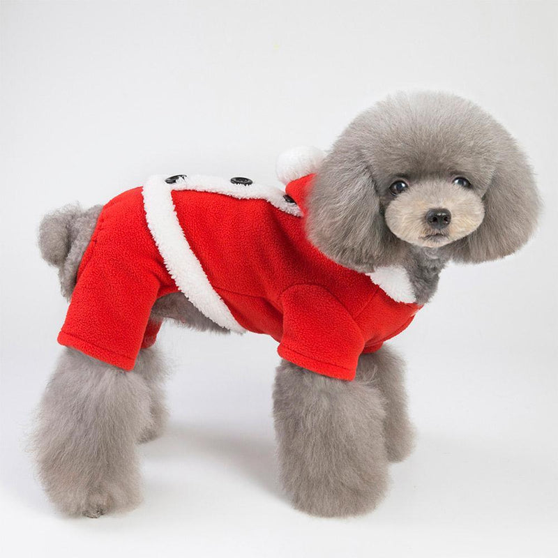 Pet Christmas Clothes Four-legs Hooded Winter Warm Dog Clothing (XXL Coat)