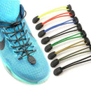 El3astic Lazy No Tie Sport Easy Lock Reflective Shoelaces (Black White)
