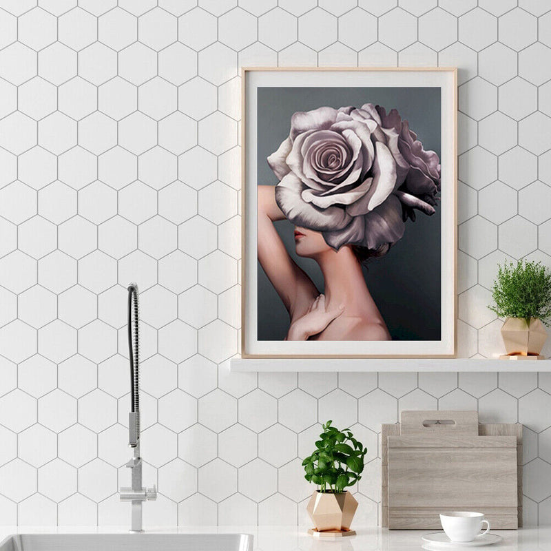 40x50cm Frameless Flower Girl Painting DIY Oil Paint By Numbers Picture Decor