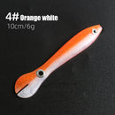 5pcs Artificial Soft Loach Fishing Lures + 5pcs Barbed Jig Hooks (Orange) Newly
