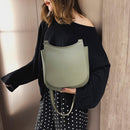 Shoulder Crossbody Bags Leather Women Solid Color Big Capacity Messenger Handbag