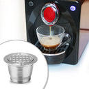 3pcs Coffee Capsule Cup Refillable Baskets Pod + Spoon Brush for Nescafe