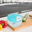 Manual Fruit Vegetable Shredder Garlic Cutter Food Grinder Crusher (Blue)