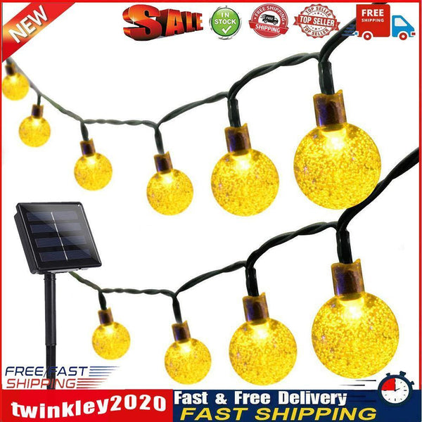 Crystal Ball Solar Fairy Light Waterproof Garden Home Decor (9.5m 50LED) Newly
