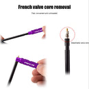 Bike Valve Core Tool Double Head Presta American Valve Core Wrench (Purple)