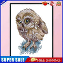 #A Owl Partial Cross Stitch 14CT Cotton Thread Printed Embroidery Kits Decor