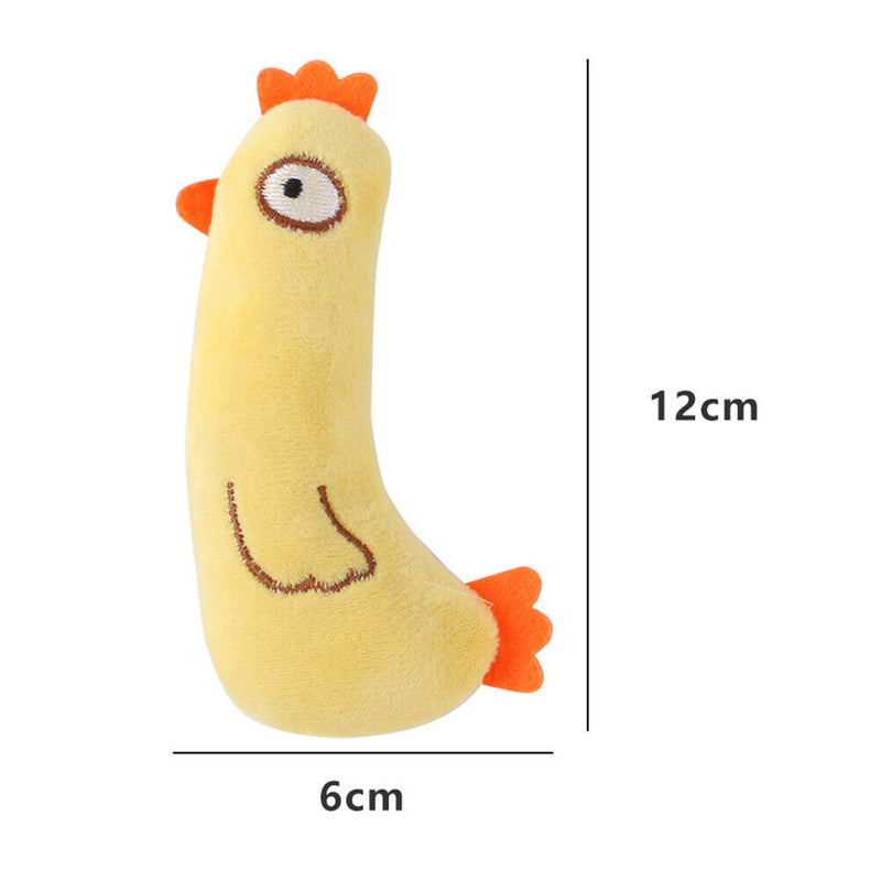 Plush Dog Toys Animal Cats Chew Bite Pet Sound Interactive Toys (Chicken) Newly