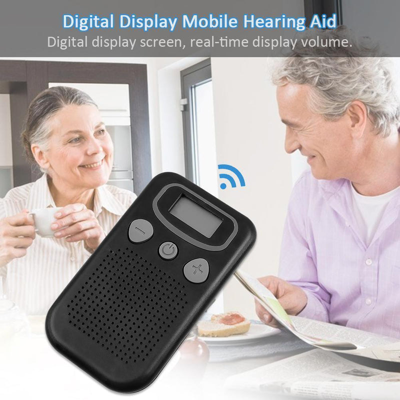 Digital Display Hearing Aids Portable Sound Intensifier Adjustable Volume Earbud