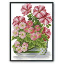 Flowers Cross Stitch 14CT Stamped Canvas DIY Embroidery Needlework (H638) Newly