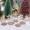 Wooden Pendants Christmas Snowflake Hanging Ornaments Wood Chip Xmas Decoration