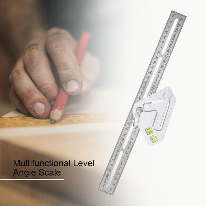 350mm Angle Level Ruler Woodworking Triangle Protractor Gauge for Carpenter