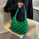 Fashion Women Quilted Rhombic Pattern Shoulder Bag Leather Female Solid Clutch
