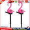 Solar Power LED Pink Bird Lawn Light Outdoor Garden Landscape Lamps (2pcs) Newly