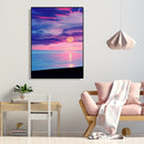 Painting By Numbers Kit DIY Sunrise Hand Painted Canvas Oil Art Picture