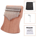 Portable 17-Key Mahogany Veneer Kalimba Thumb Piano Mbira Sanza (Yellow) Newly