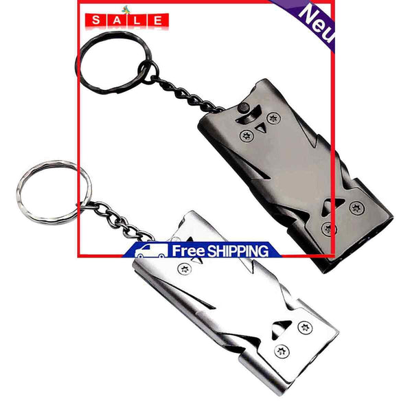 Survival Whistle - 2-Piece Outdoor 3-Tube Emergency Safety Life Saving Whistle