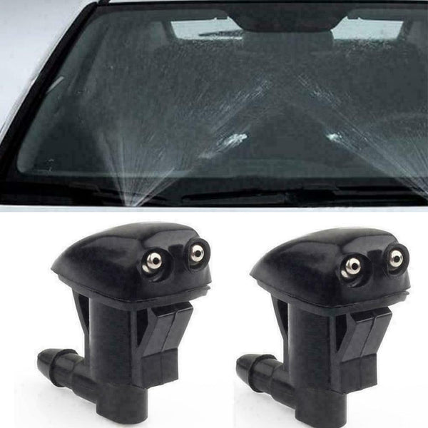 2pcs Universal Black Auto Car Front Windshield Washer Set A0S6 Wiper Nozzle X2Y0