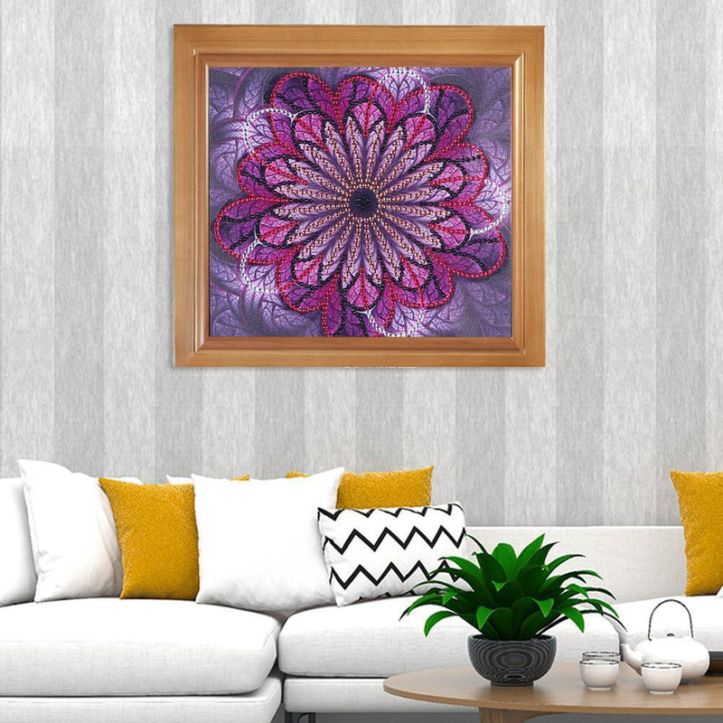 5D DIY Special-shaped Diamond Painting Cross Stitch Mosaic (H091 Flower) Newly