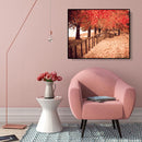 Painting By Numbers Kit DIY Autumn Path Hand Painted Canvas Oil Picture Craft