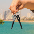 Steel Mini EDC Slotted Screwdrivers Keychain Pocket Repair Tool (Black) Newly