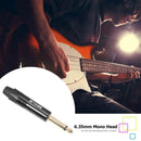 6.35mm Mono Male Plug Connector DIY Soldering Plug for Microphone (Black)