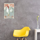 Metal Signs Farm Fresh Egg Iron Painting Metal Art Plaque Poster 20x30cm