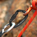 25KN D Shape Safety Lock Carabiner Outdoor Rock Climbing Buckle (Black) Newly