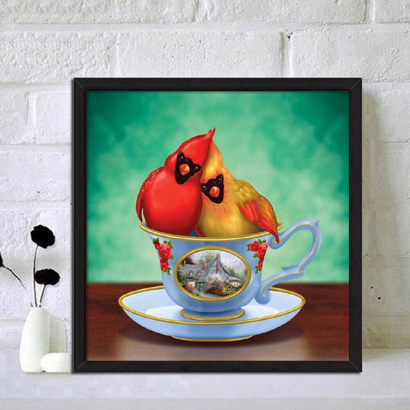 5D DIY Full Round Drill Parrot Diamond Painting Embroidery Art Craft Home Decor