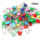 Stainless Steel Safety Pins Brooch Holder Diaper Secure Clips (100pcs 40mm)
