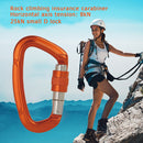 Aluminum Carabiner Outdoor Camping Climbing Hammock Lock Buckle (Orange) Newly