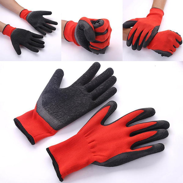 1Pair Nylon Latex Palm Work Gloves General Purpose Grip Dwwj Co Builder T6U8