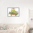 Partial Embroidery Teapot Stamped Canvas 14CT DIY Cross Stitch Kits (J536)