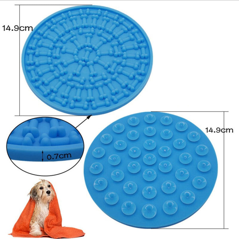 #A Pet Dogs Cats Slow Food Bowls with Suction Slow Feeders Treat Dispensing Pad